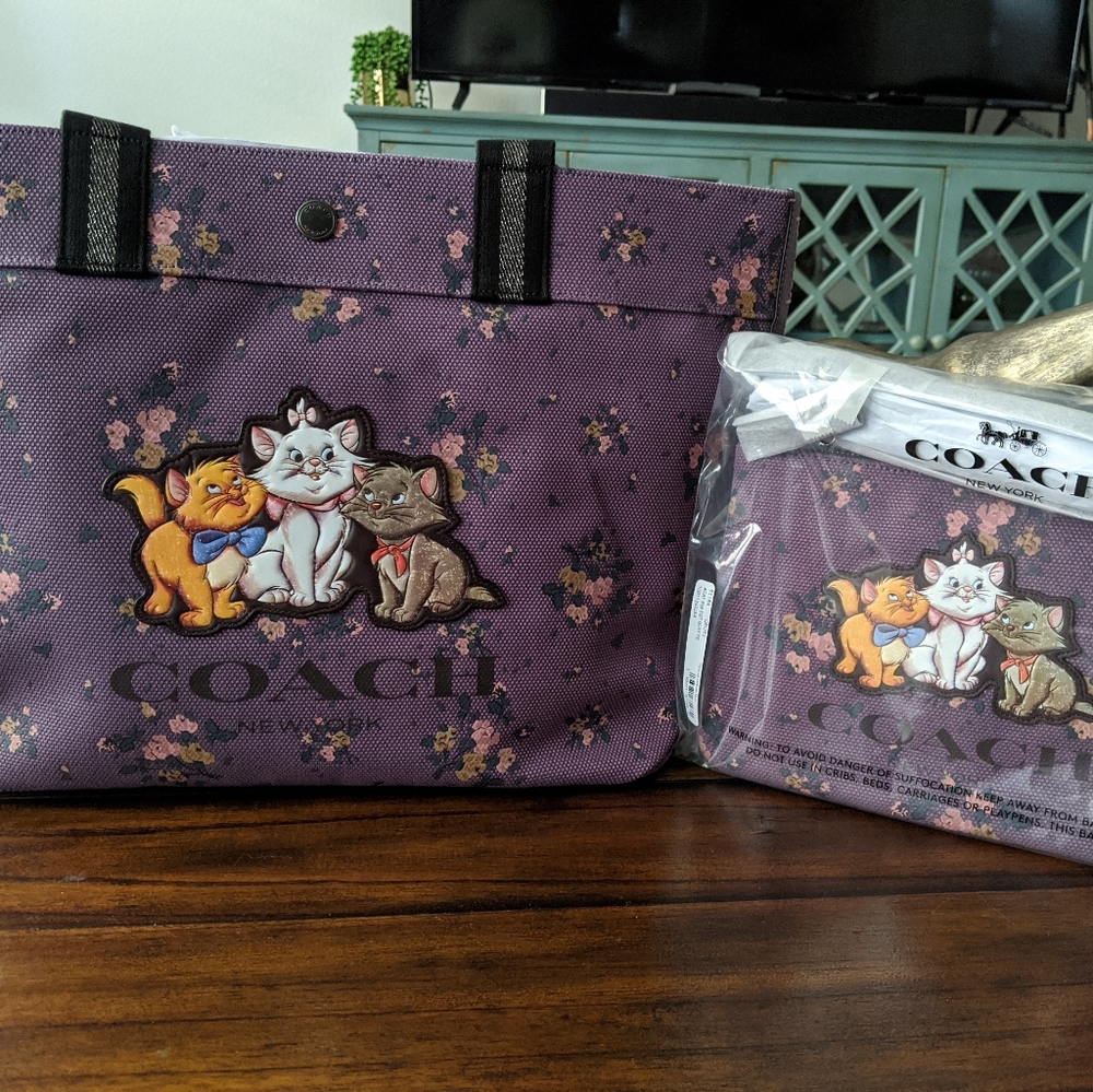 Disney X Coach Aristocats tote and pouch